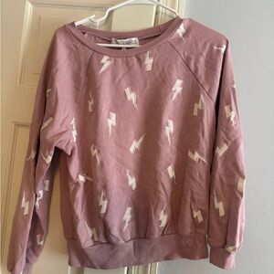 Pinkish, long sleeve with thunderbolts